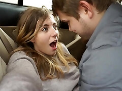 My kinky girlfriend and me having venture fucking in car and got caught