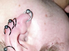 BBW slut gets fingered, plays and sucks pierced cock in truck BBW slut gets fingered, plays and sucks pierced cock in truck