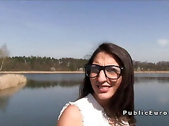 UGLY BRUNETTE Unexperienced FUCKS OUTDOOR