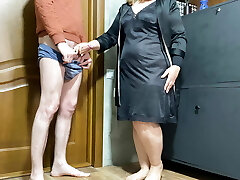 I cum on my mommy in law nightgown