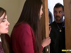 Two schoolgirls giving their new pussies