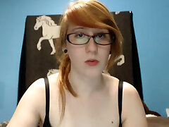 Even though she looks nerdy and demure she is a mischievous webcam performer