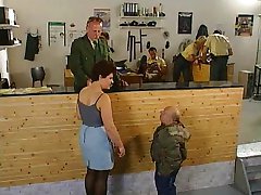 German Bitch fucked in Police Office
