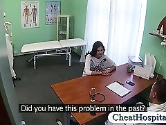 Pervert fake doctor porks her patient