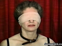 Kinky Milf is sex slave in weird bondage part1