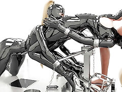 Dommes in Hard Bondage Chained to Pussy 3D BDSM Animation