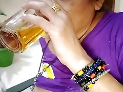 Indian bhau smoke cigarette and drinking alcohol enjoy fuck-a-thon,,boobs,clit,and sexy body