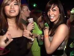 Drunk girls, dance, display and get wild at a hot soiree