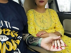 First time she rides my dick in van, Public sex Indian desi Doll saara poked very hard in Boyfriend's car