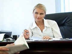 Horny business lady Nikki gets her yummy pussy tongued on the office table Horny business lady Nikki gets her yummy pussy tongued on the office table