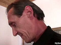 Blonde nubile girl cheating with his father Blonde nubile girl cheating with his father