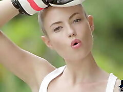 Smallish Russian model with a sexy arse gets naked after boxing Smallish Russian model with a sexy arse gets naked after boxing