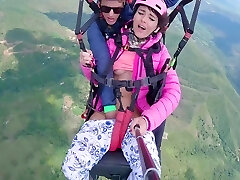 Wet Beaver Squirting In The Sky 2200m High In The Clouds While Paragliding 18 Min