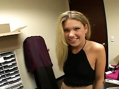 Fuck a blond beautiful teen in office