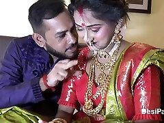 Newly Married Indian Lady Sudipa Hardcore Honeymoon First night lovemaking and creampie - Hindi Audio