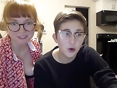 nerdy girl determines to call her new lesbian friend for amazing orgy