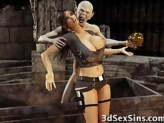 3D Zombie Romps Lara Croft!