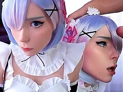 Kawaii Maid Gives Blow BJ to Boss With Oral Cumshot