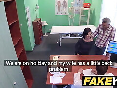 Fake Hospital Czech doc cums over horny cheating wife