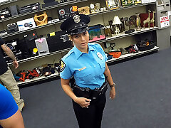 Beautiful and enormous fun bags police officer gets fucked in Shawns office