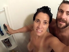 Soapy Handjob & Doggie Fuck, in the Bathroom. Closeup Go-Pro Point Of View!