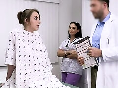 Doctor and nurse enjoy patients wet cootchie