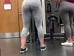 Spying on college girl booties in gym