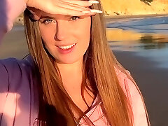 Pretty Plump Hottie Picked Up At the Beach Agrees To Please a Stranger With Hot Sucky-sucky And Fuck For Money