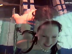 Super hot figure and big tits teen Katka underwater