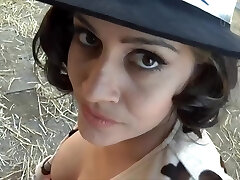 Filthy rich brunette, Raylene likes to have casual sex with boys who are working for her spouse