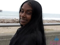 Brunette ebony enjoys while getting fucked in Pov - Fae Love