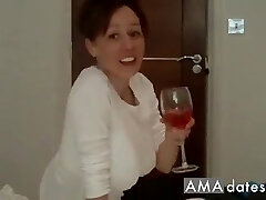 Sexy brunette wife with nice boobs satisfy herself all alone Sexy brunette wife with nice boobs satisfy herself all alone