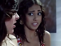 Funny lezdom Nikita Von James three-way action