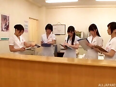 Nasty hospital staff attacks a patient with a rock hard boner
