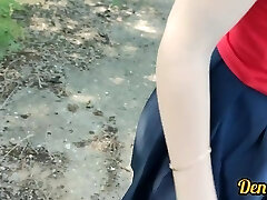 Cute Schoolgirl With Glasses Gives Sucky-sucky And Bang-out On The Old Road To Get Of Jizz On Fa