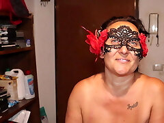 Very First time for Elisabetta, a mature Italian exhibitionist