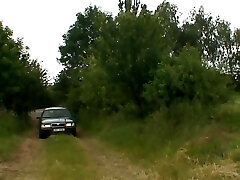 Two buddy share old mature chick outdoors Two buddy share old mature chick outdoors