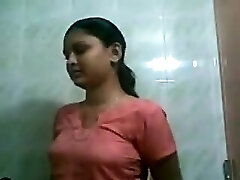 Punjabi woman home fitted and grasped her bathtub