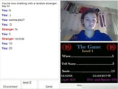 Cute brunette gal plays a sex game on omegle