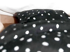 I can sit on the cross and have fun my pussy with my mitt under my ebony bottom coat