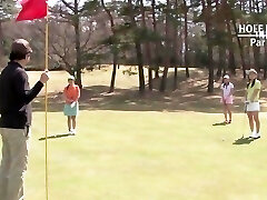 Teen golfer gets her pink pounded on the green!
