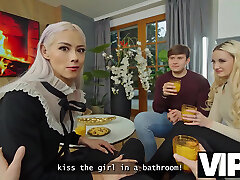 Cuckold boyfriend stays aside and watches his gf fuck in ffm Cuckold boyfriend stays aside and watches his gf fuck in ffm