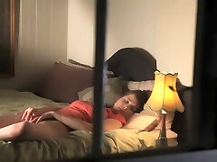 Peep on her masturbation thru window Peep on her masturbation thru window