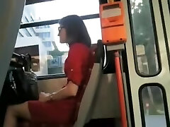 Women on the bus pretend not to watch my hard members