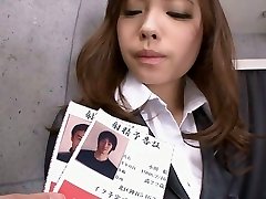 Office teen Aiko Hirose trim puss creamed 