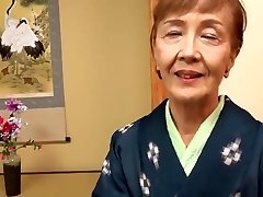 Japanese 70years old grannie fucked