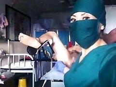 Asian nurse fisting