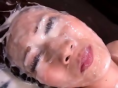 Asian Girl - Huge Amount Of Cum On Her Face