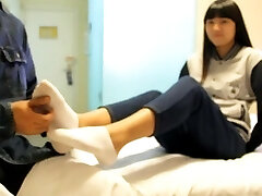 chinese tickle dame with sock and bare