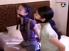 2 Cleave Ball-gagged Asian Chicks